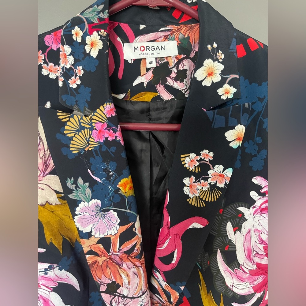 Morgan de Toi Vibrant Floral Blazer Barcelona Spain s-m - Picture 2 of 7
